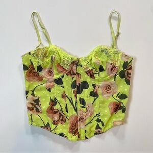 UO Green Floral Corset
